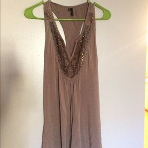 beaded and flowy racerback tank